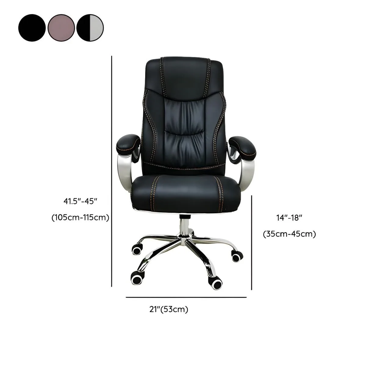 Brown 101 High Back Chair, View 2