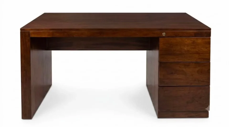 Don Carolis Solid Mahogany Executive Table With Drawers