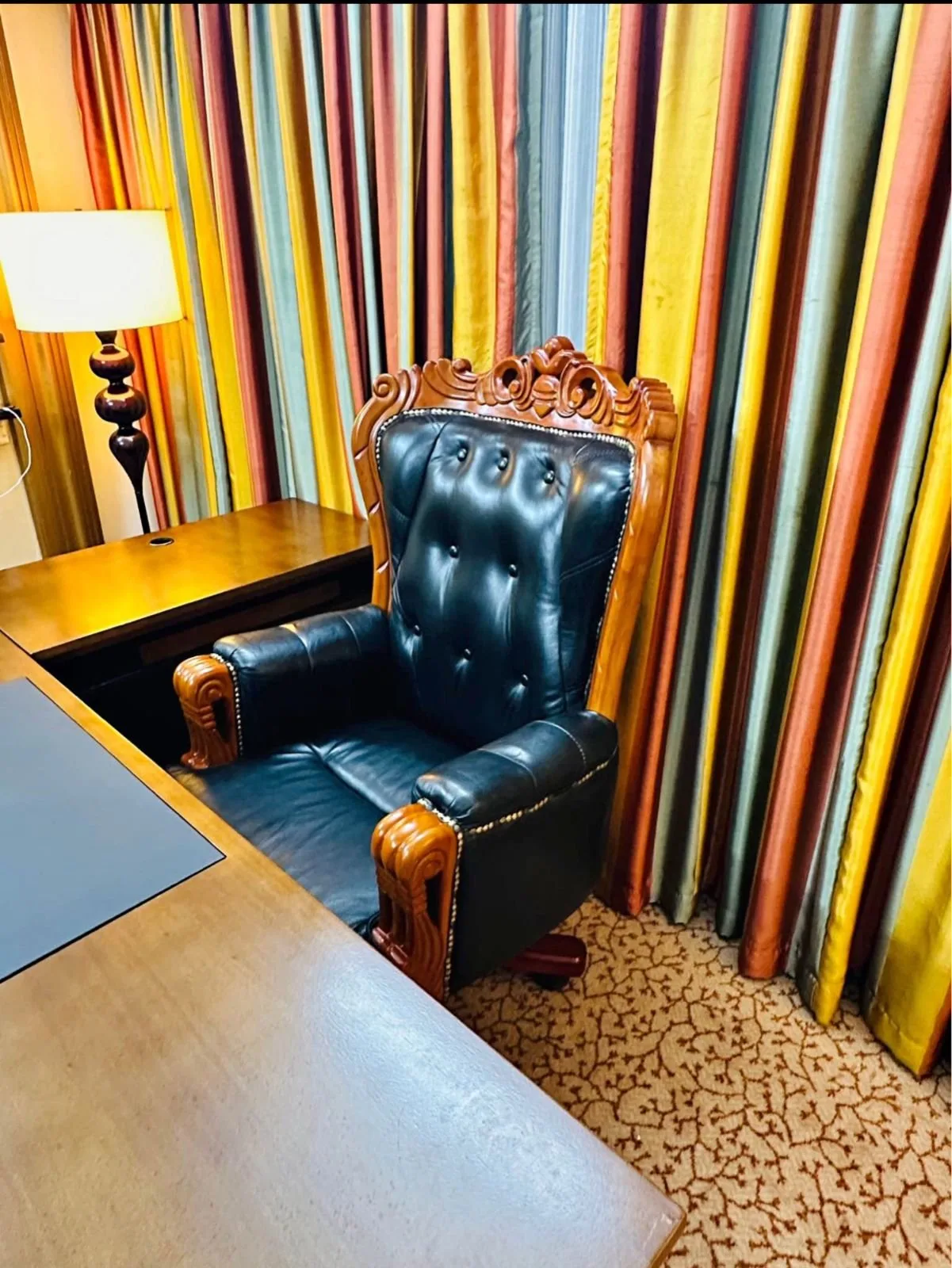 Luxury Wooden Royal Executive High Back Chair, Front