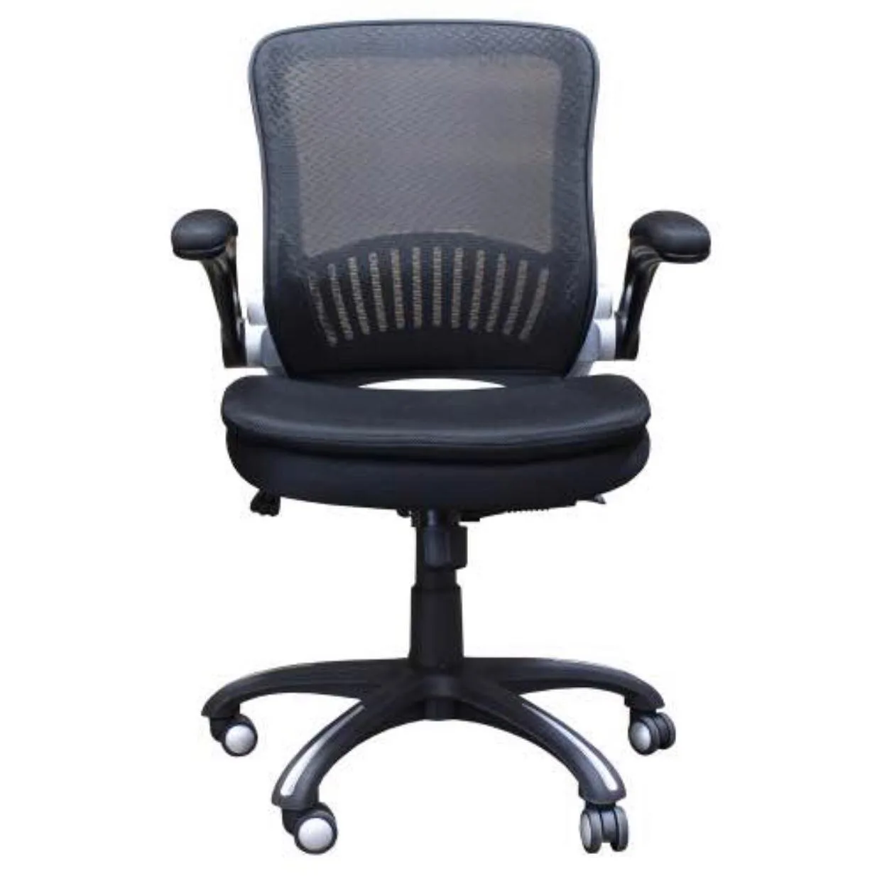 Office Star EM Series Bonded Leather Manager’s Adjustable Office Desk chair, Front